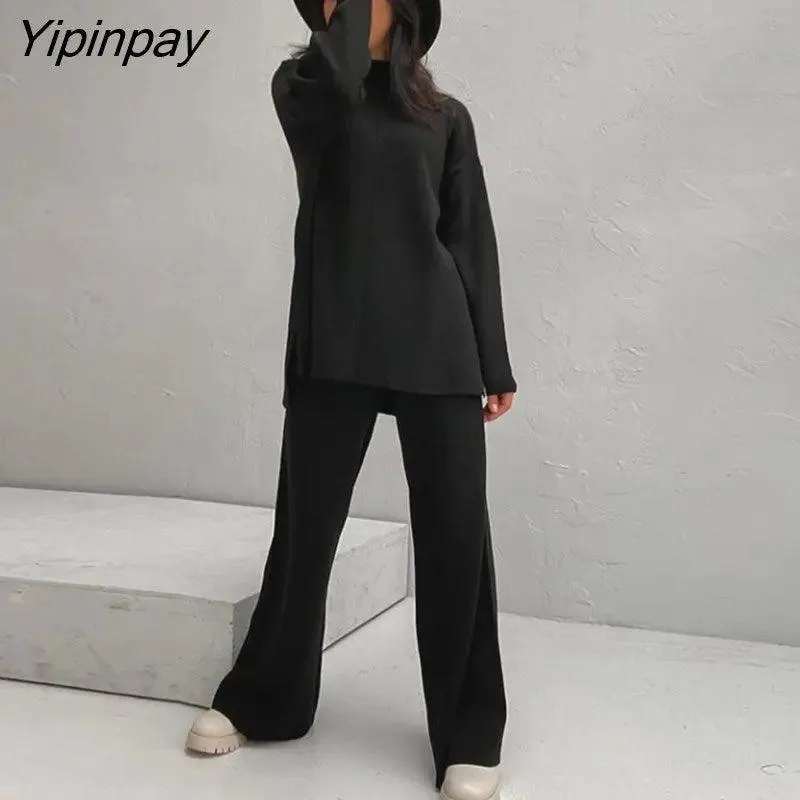 Turtleneck Sweater Tops And Pants for Women