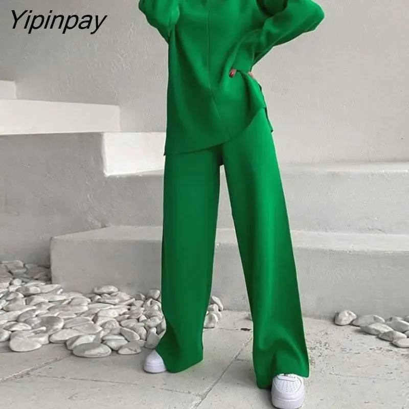 Turtleneck Sweater Tops And Pants for Women