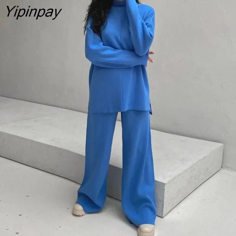 Turtleneck Sweater Tops And Pants for Women