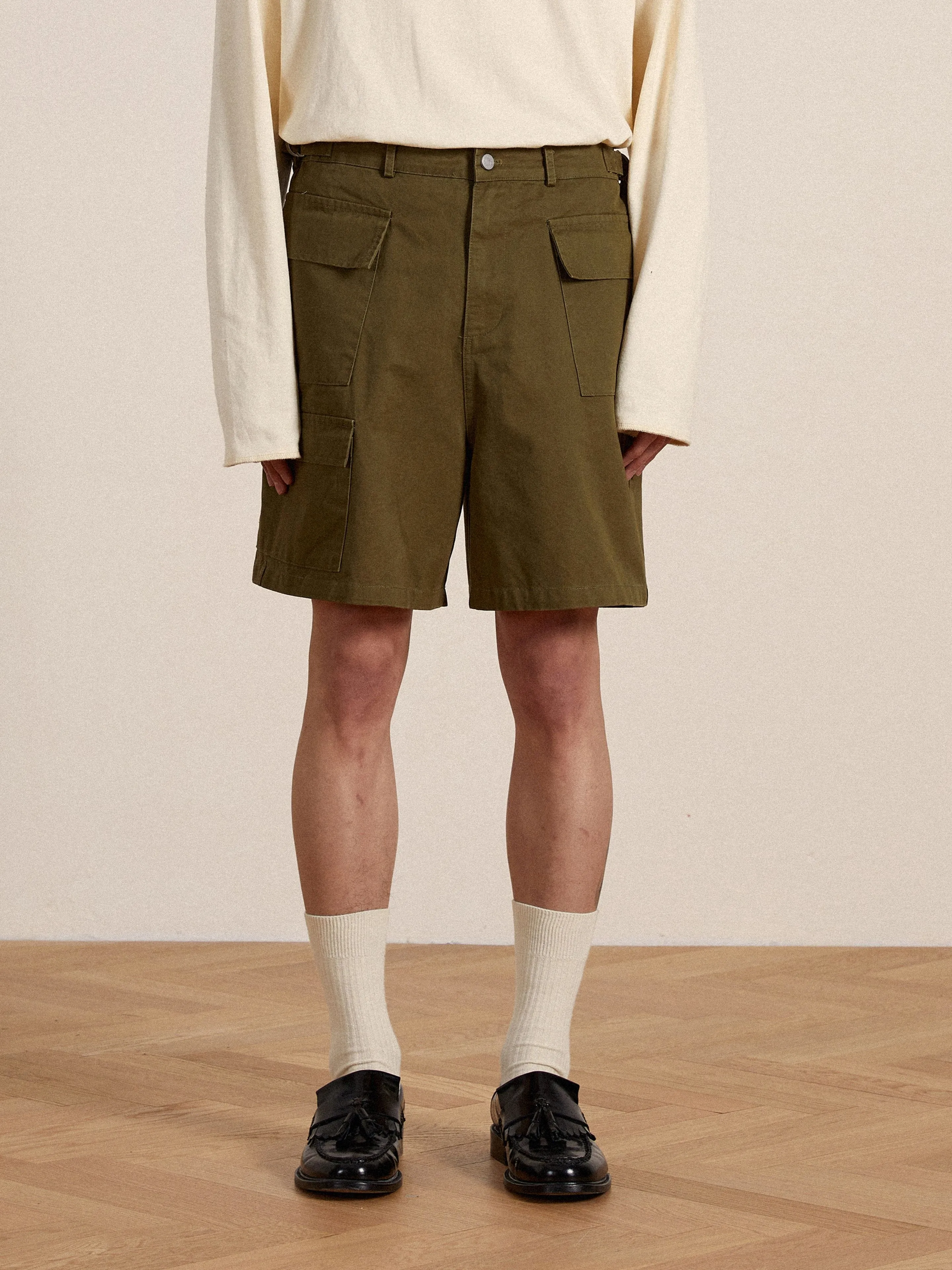 Twill Cargo Shorts