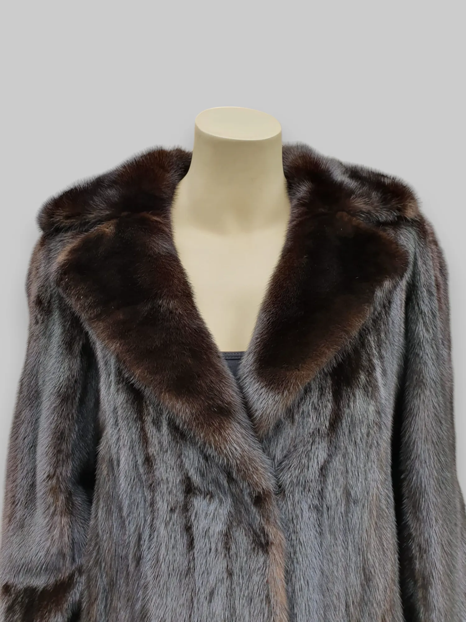 Vintage Dark Mink Coat -Medium