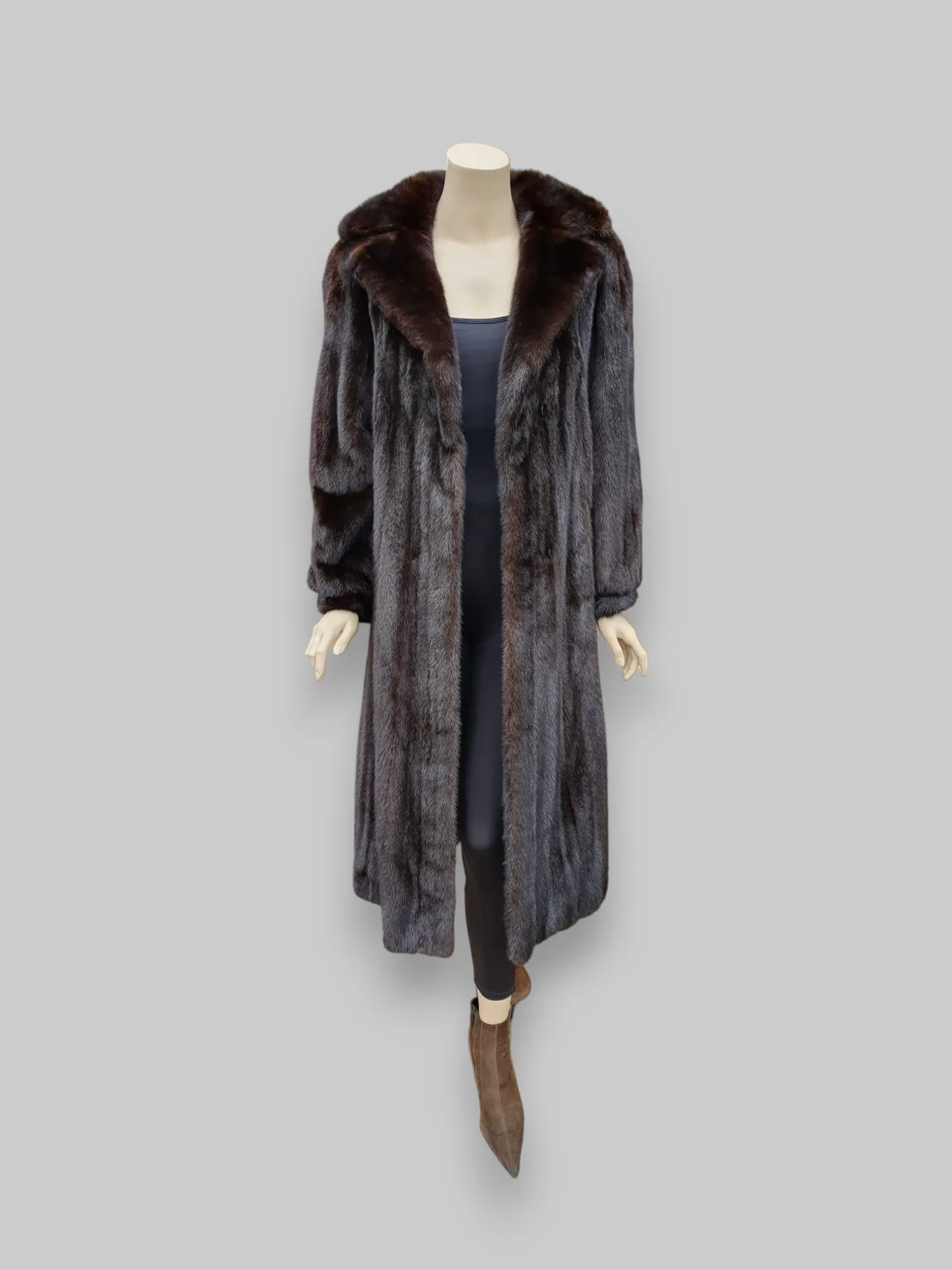 Vintage Dark Mink Coat -Medium