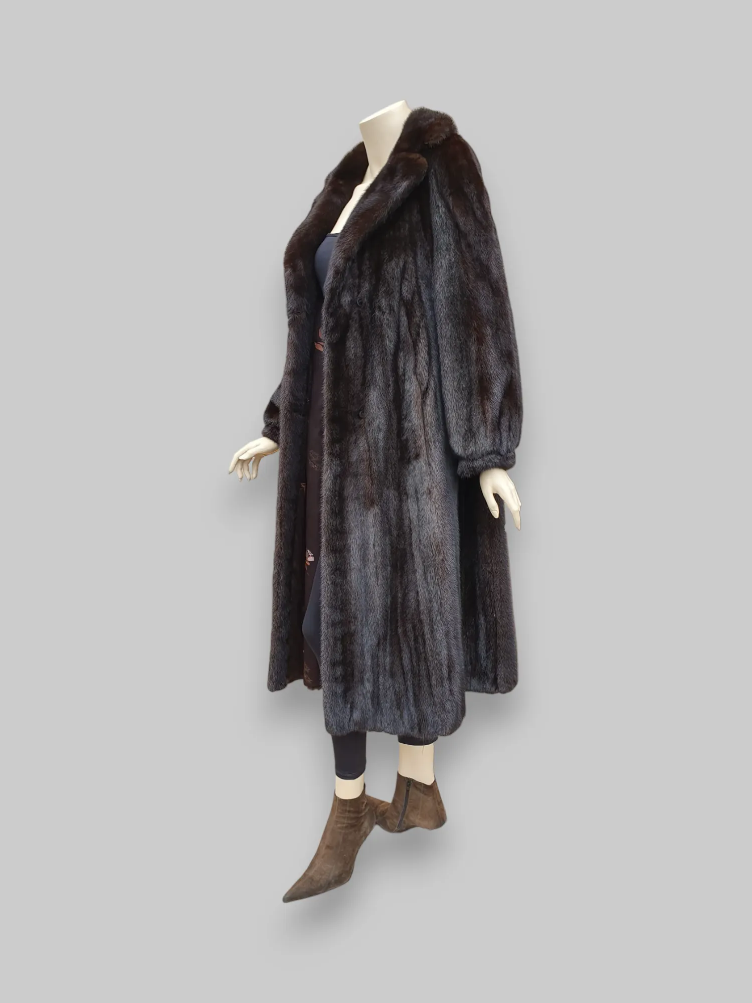 Vintage Dark Mink Coat -Medium