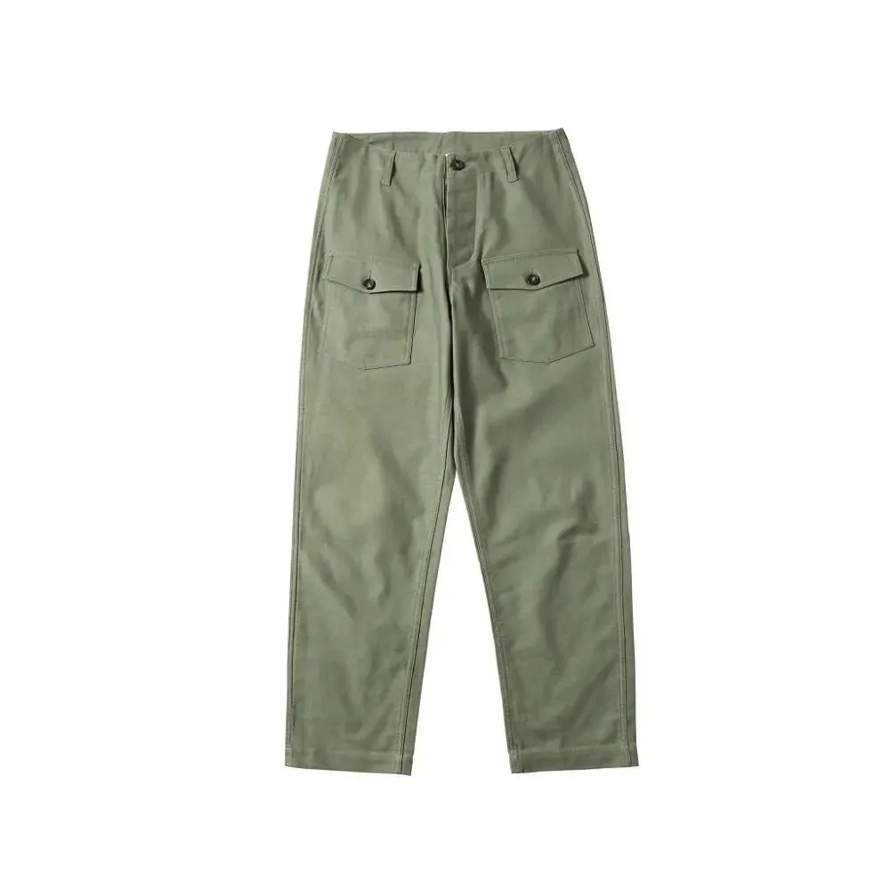 Vintage Military Trousers for Men - Army Green