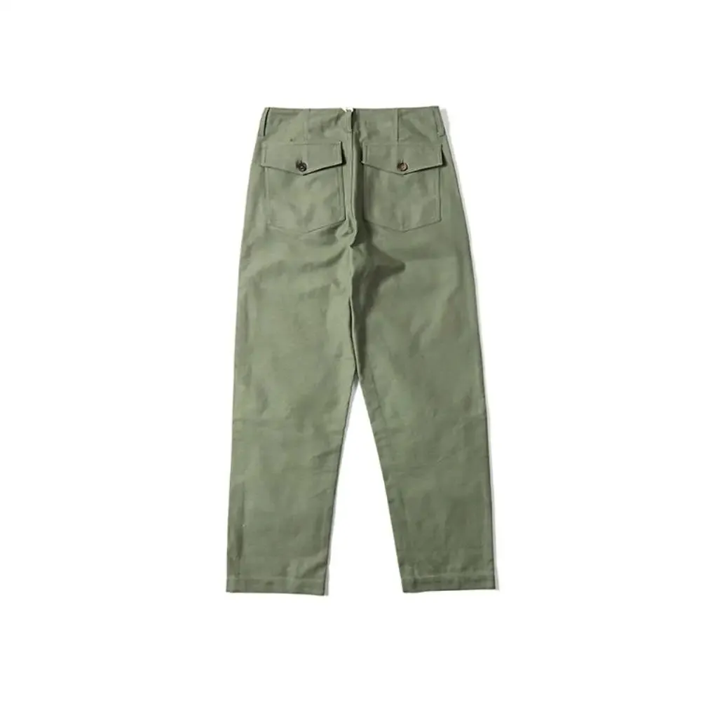 Vintage Military Trousers for Men - Army Green