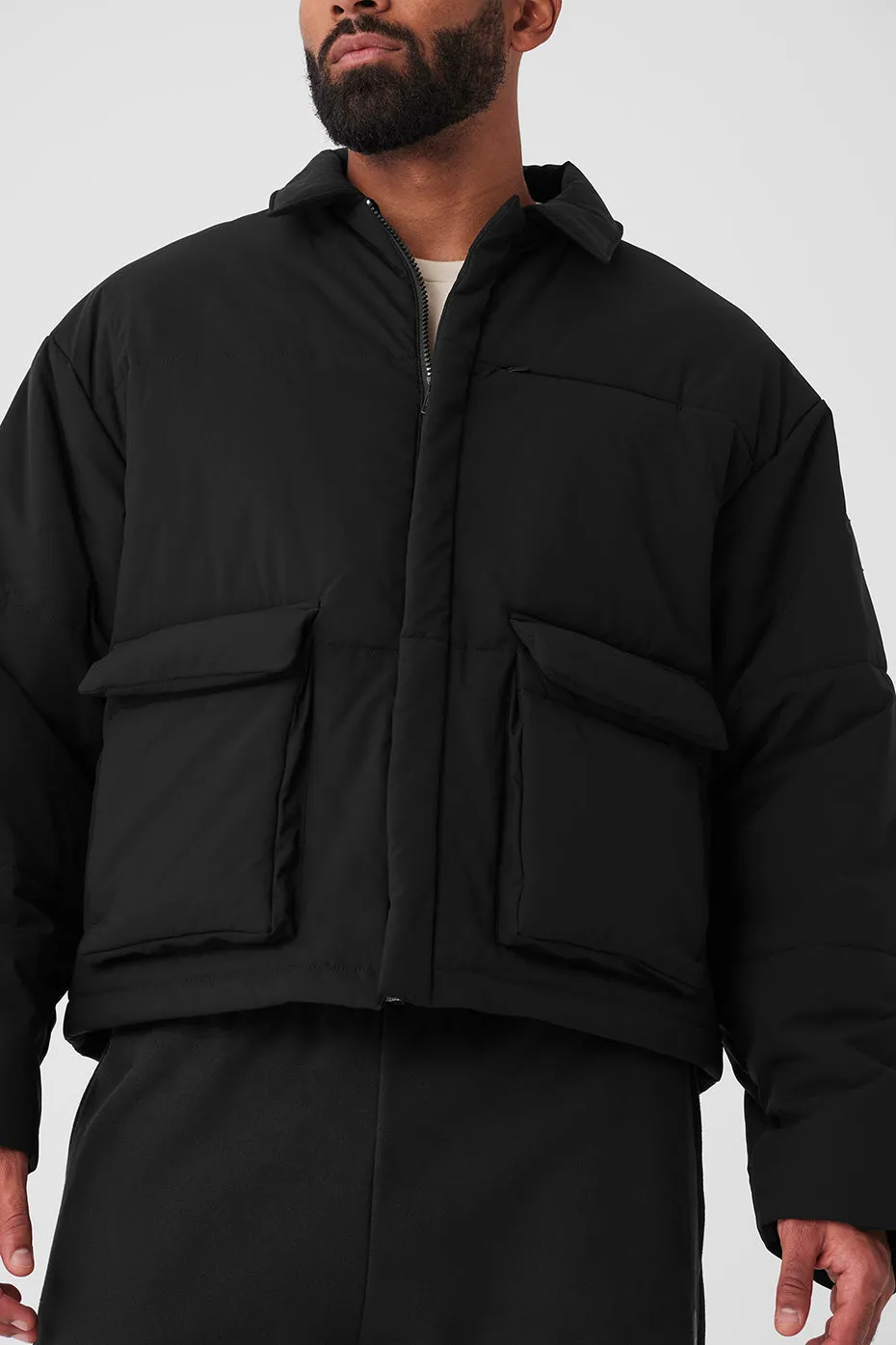 Voyage Utility Cargo Jacket - Black