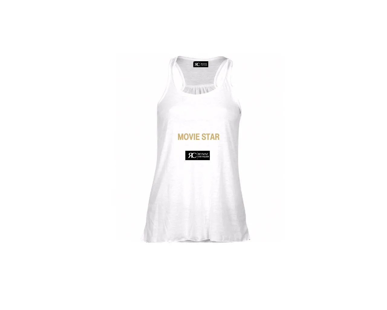 White Racerback Tank Top - MOVIE STAR