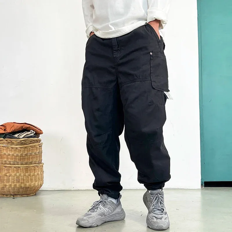 Wiaofellas  -  High Quality Cargo Pants Japanese Streetwear Baggy Pants For Men Plus Size Cotton Joggers Harajuku Fashions Casual Trousers