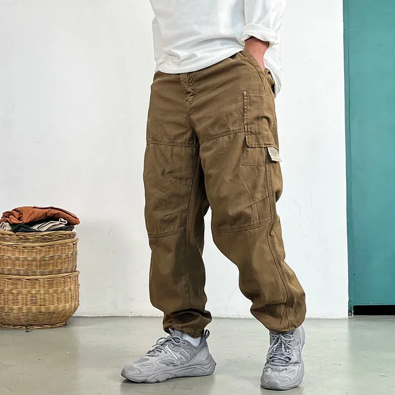 Wiaofellas  -  High Quality Cargo Pants Japanese Streetwear Baggy Pants For Men Plus Size Cotton Joggers Harajuku Fashions Casual Trousers