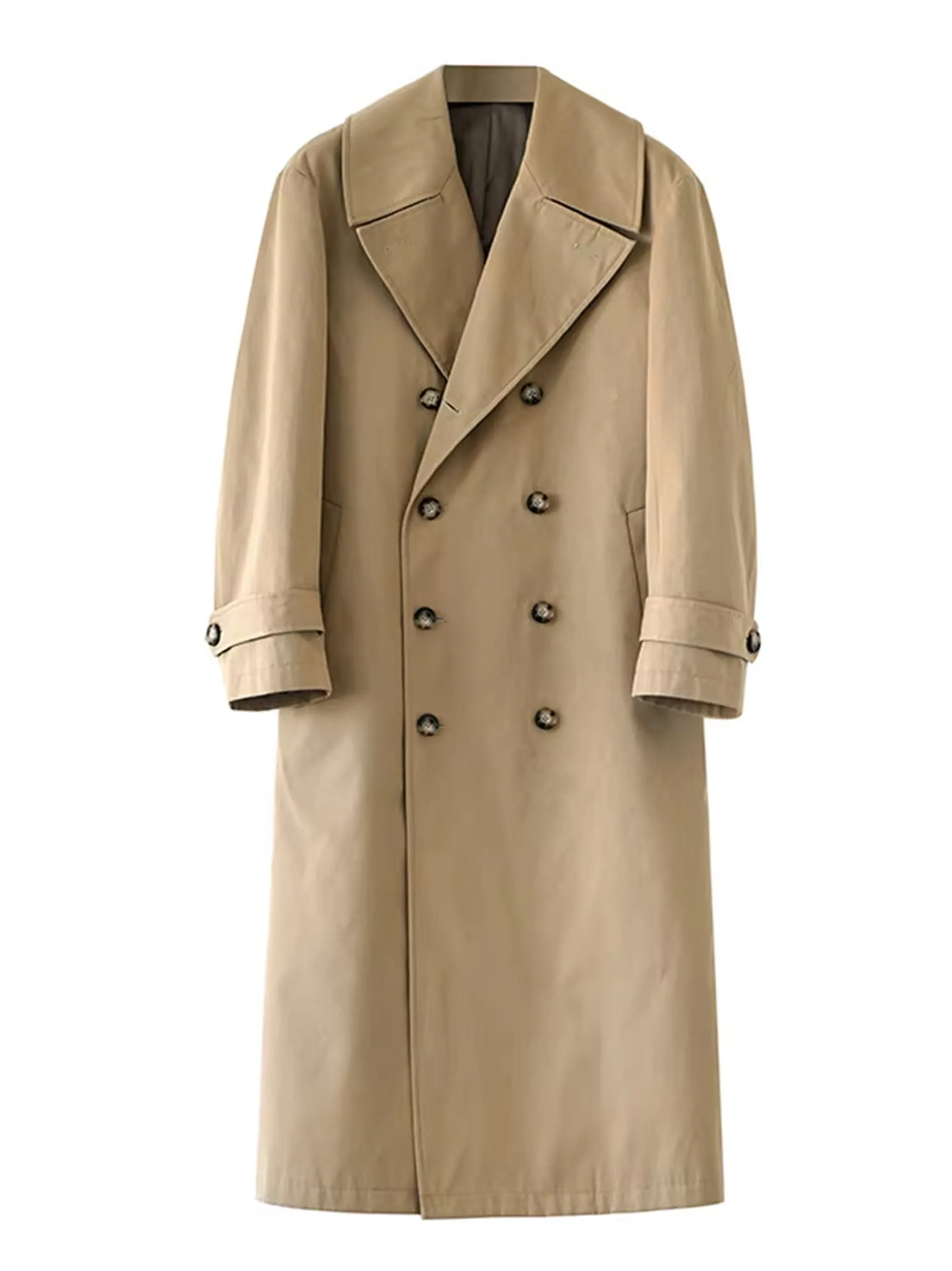 Women's Plain Trench Coat,Beige