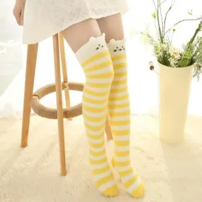 Yellow Cat Thigh Highs