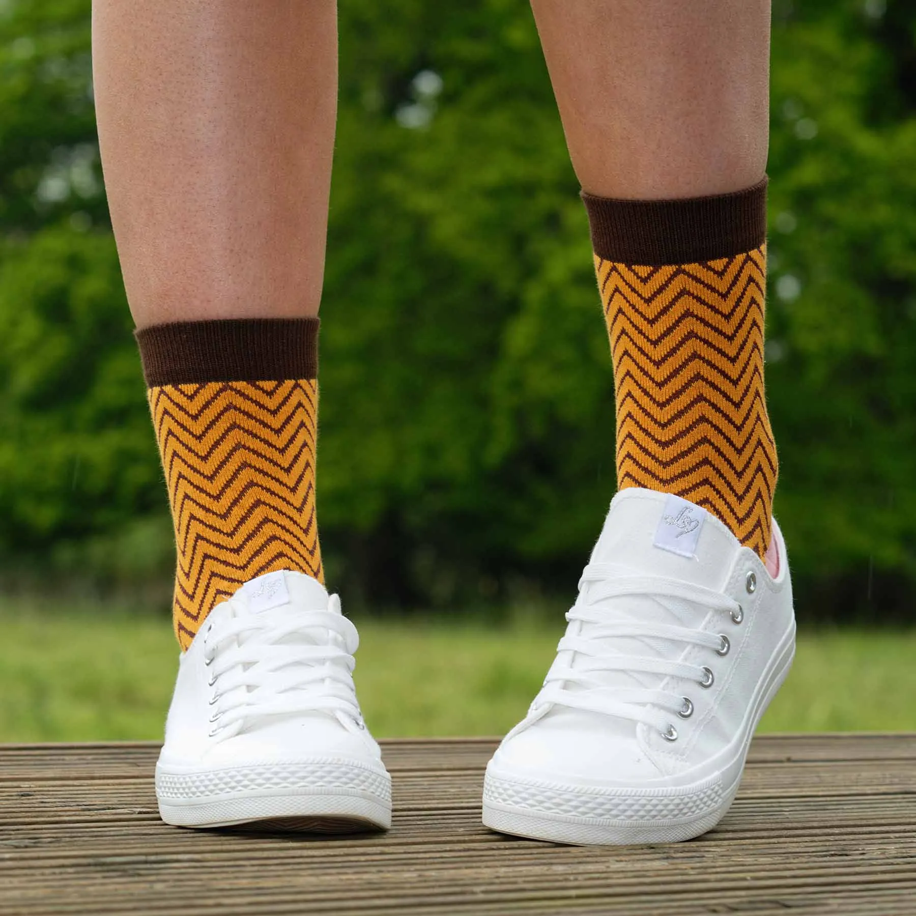 Zig Zag Luxury Ladies Cotton Socks