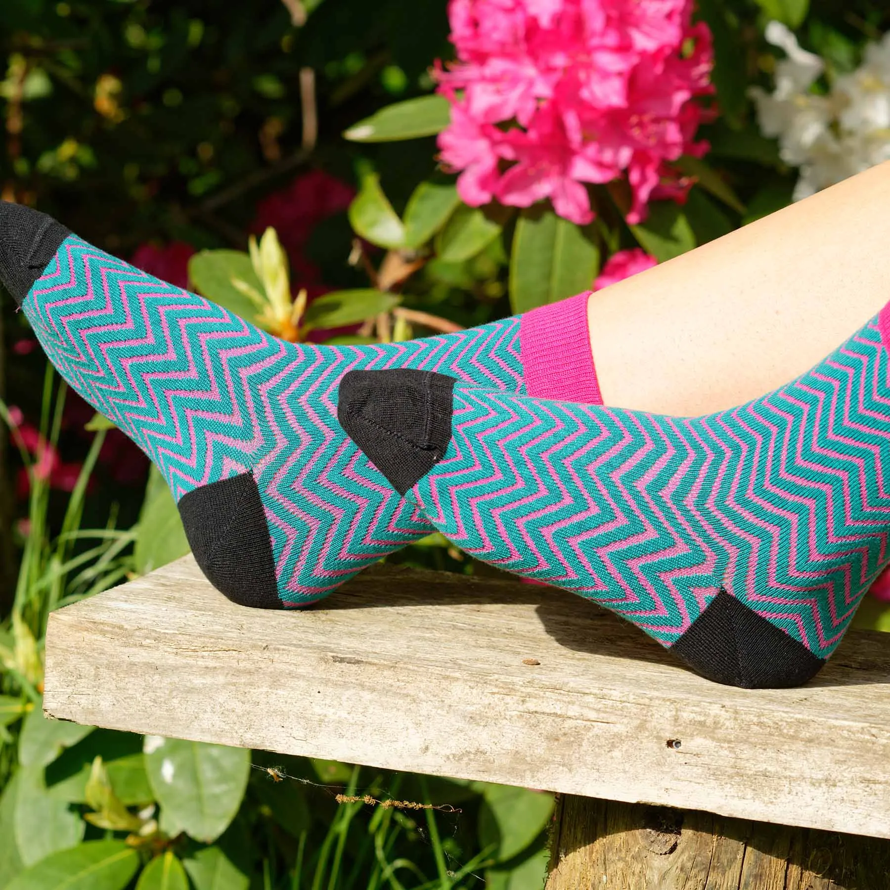 Zig Zag Luxury Ladies Cotton Socks