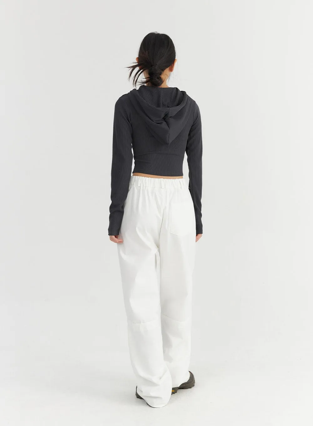 Zip-Up Pocket Crop Hoodie CO323