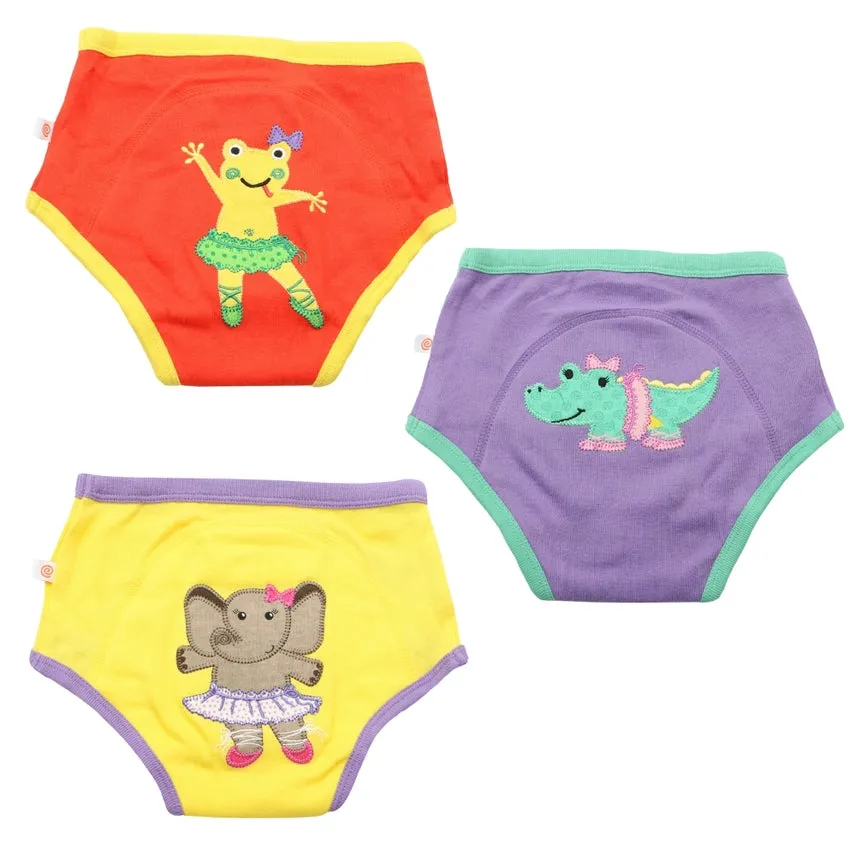 Zoocchini Organic Cotton 3 Pc Potty Training Set - Ballerina Gals