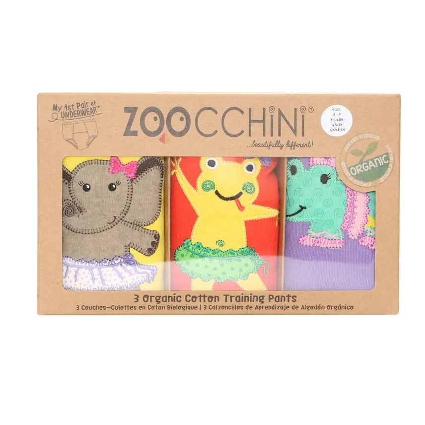 Zoocchini Organic Cotton 3 Pc Potty Training Set - Ballerina Gals